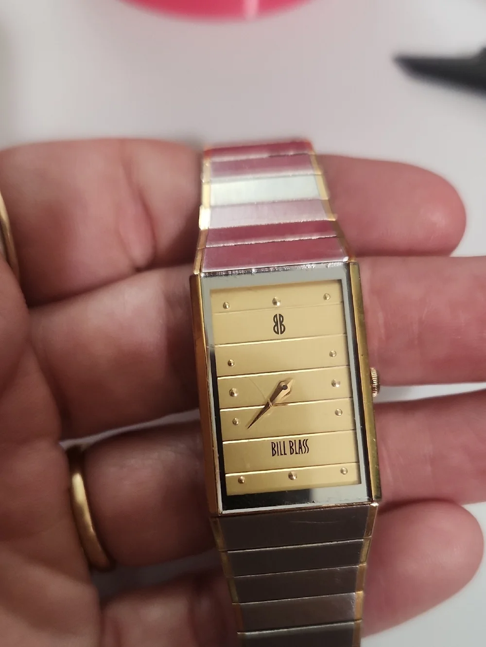 bill blass Tank‎ Dress Watch with Two-Tone Bracelet